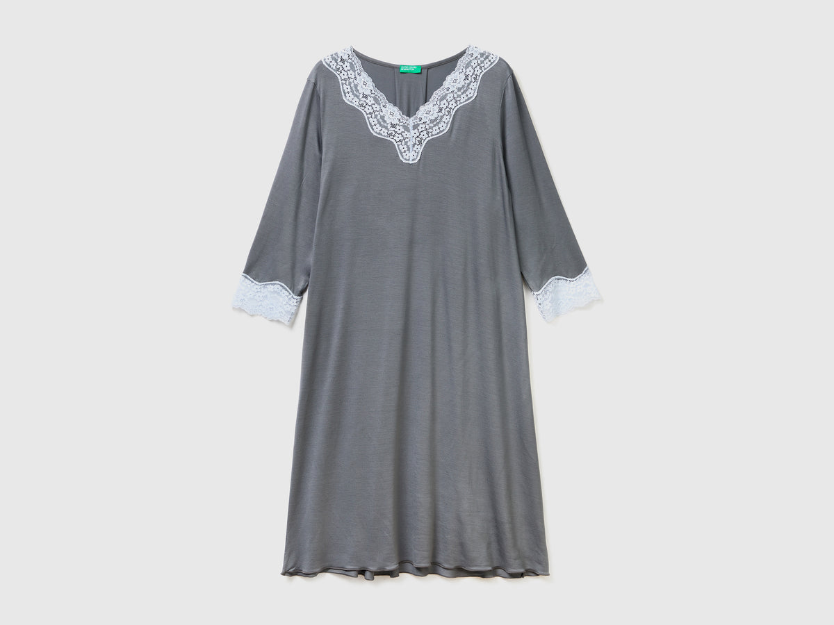 Camicia da notte con dettagli in pizzo