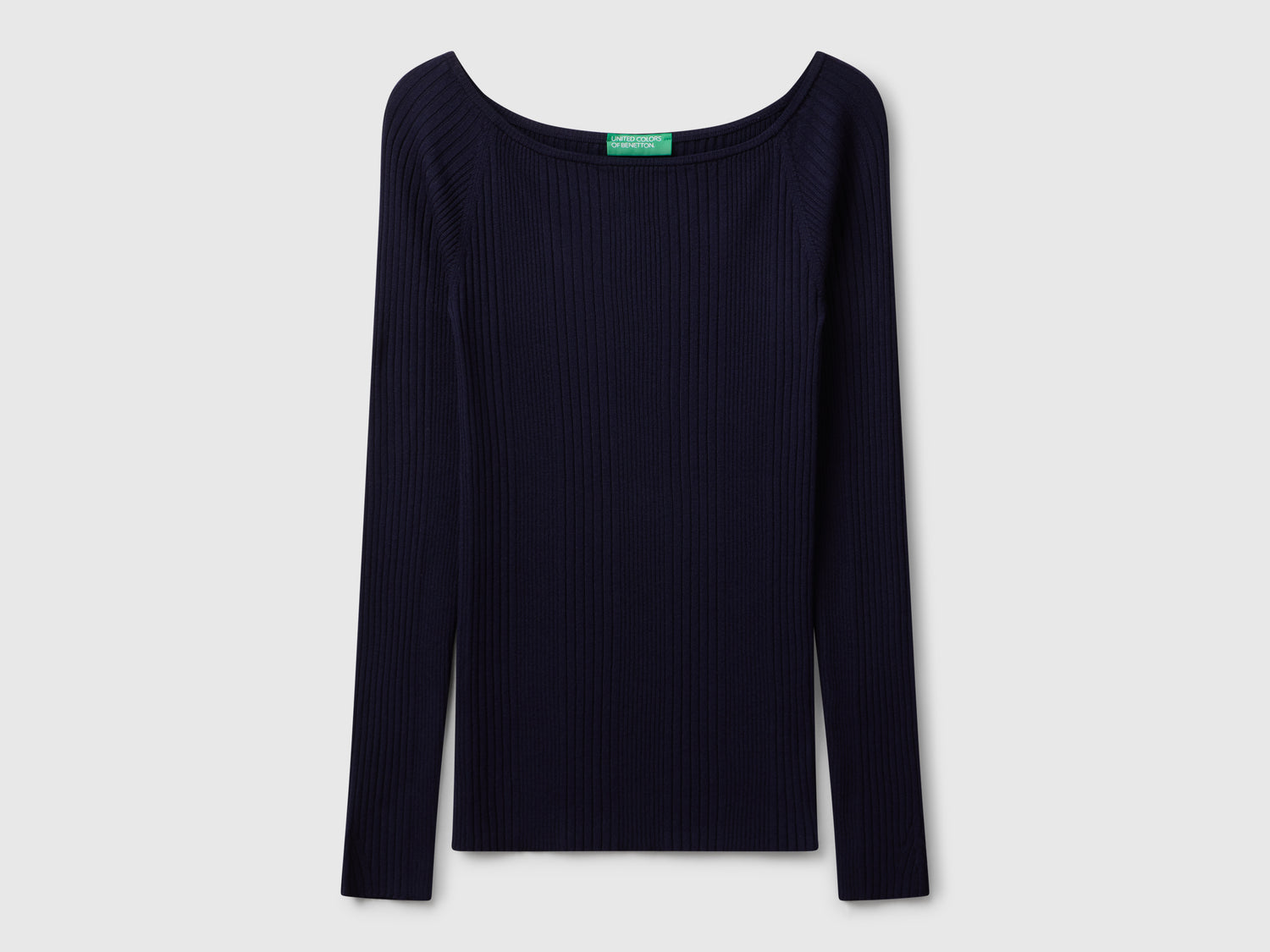 Maglia slim fit da donna blu scuro | Benetton Outlet