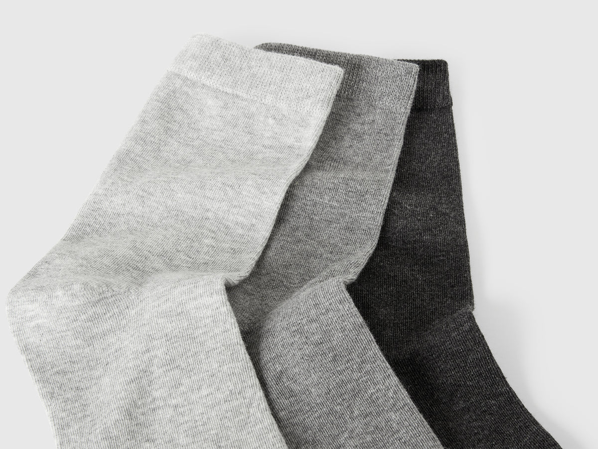 Tre paia di calzini lunghi in cotone stretch