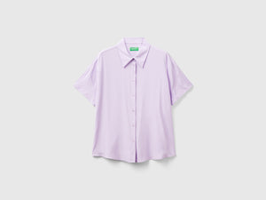Camicia a manica corta in viscosa