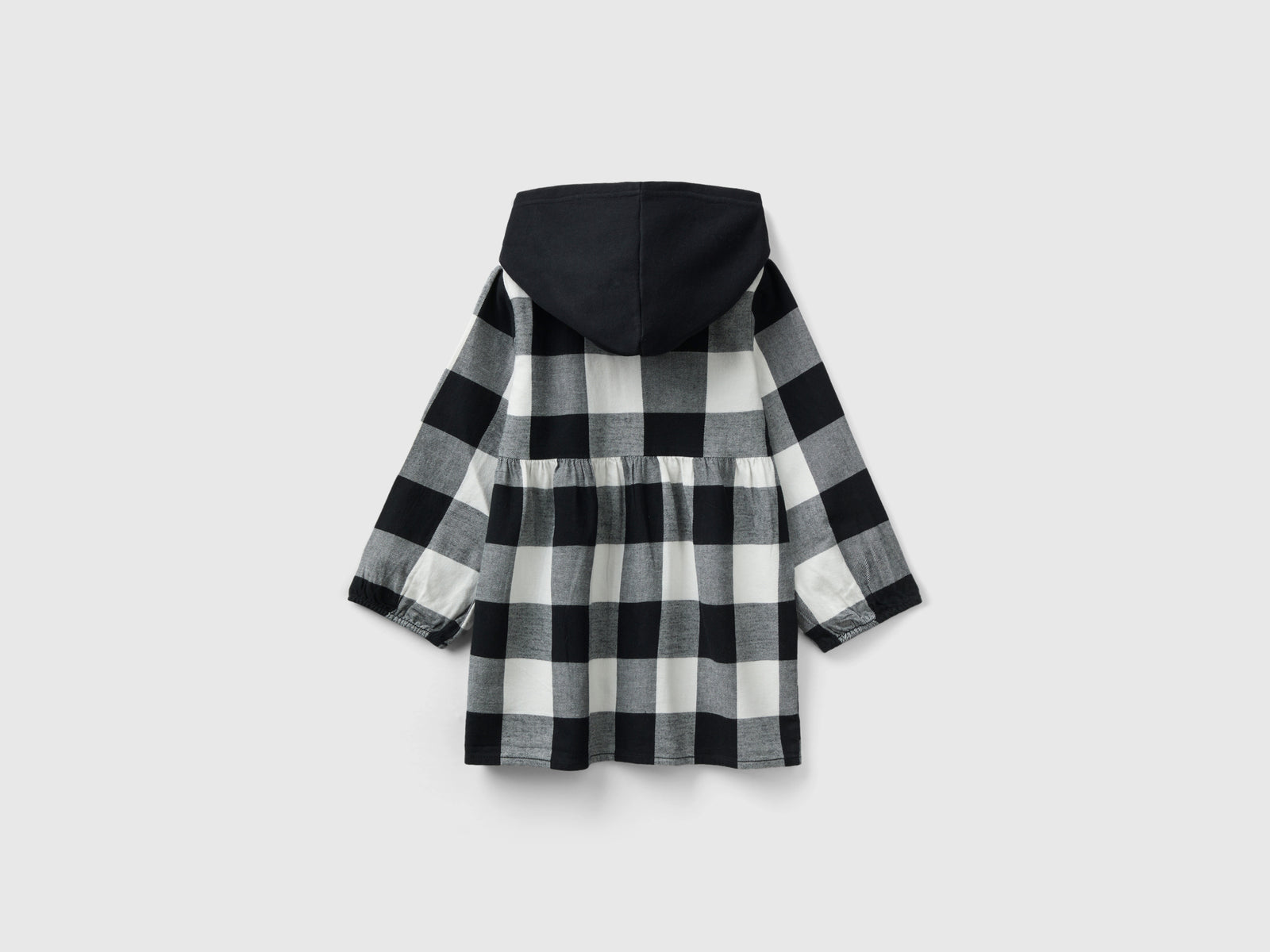 Vestito scozzese con cappuccio da bimba multi-color 2 | Benetton Outlet