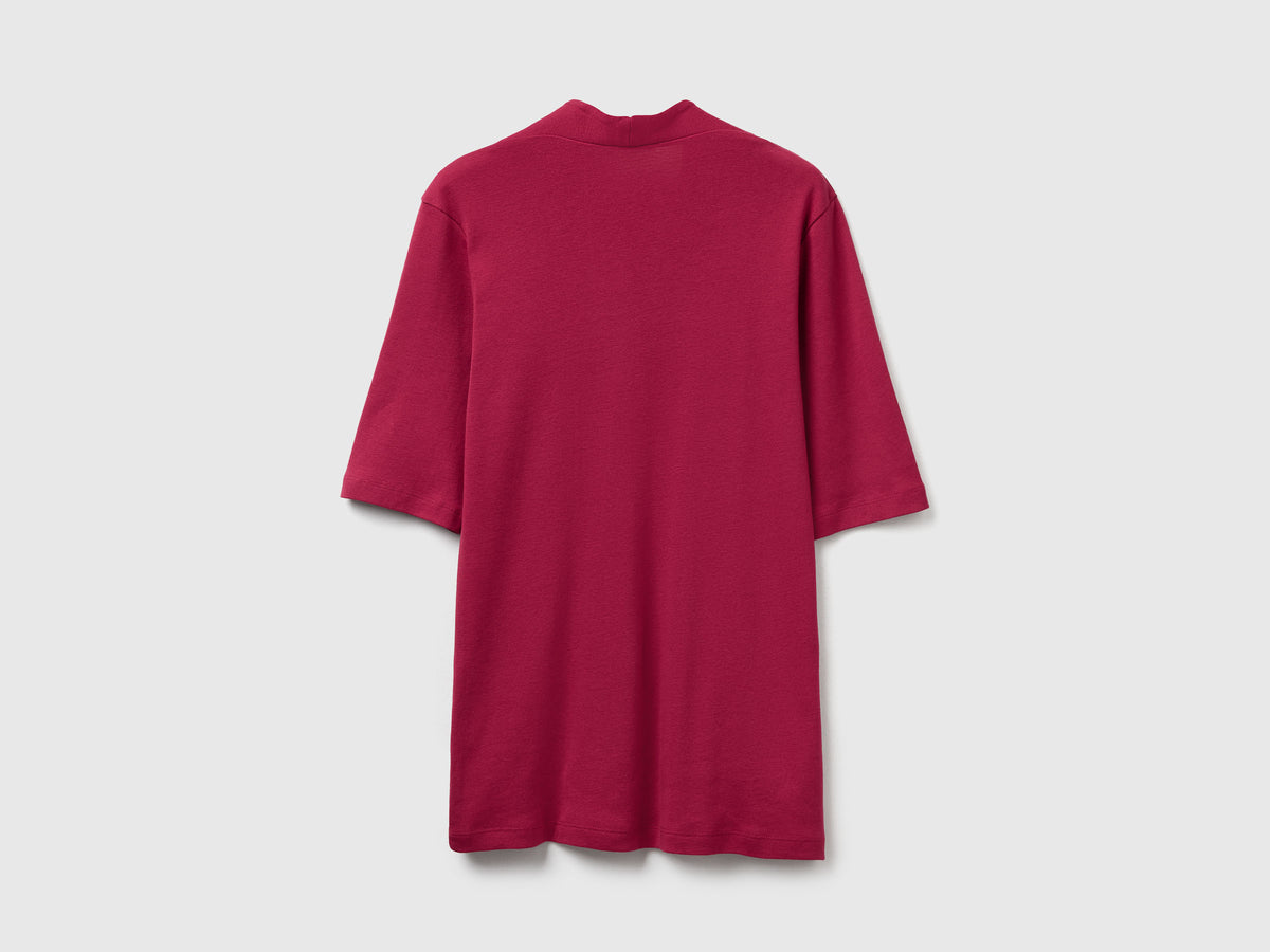 T-shirt slim fit in cotone a fibra lunga