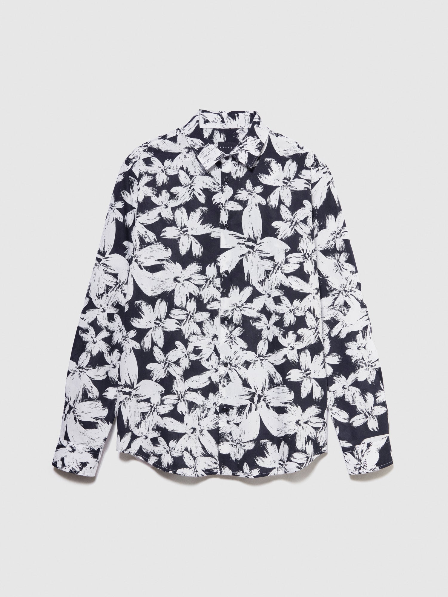 Camicia stampata da uomo nero | Sisley Outlet