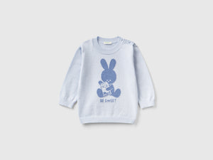 Maglia in caldo cotone con intarsio