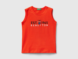 Canotta 100% cotone bio con logo
