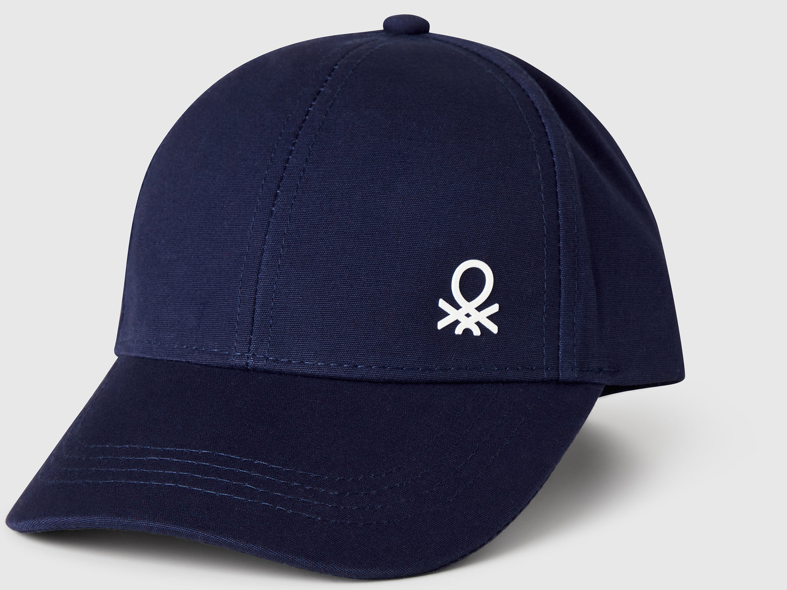 Cappellino in cotone con logo da bimbo blu scuro 3 | Benetton Outlet