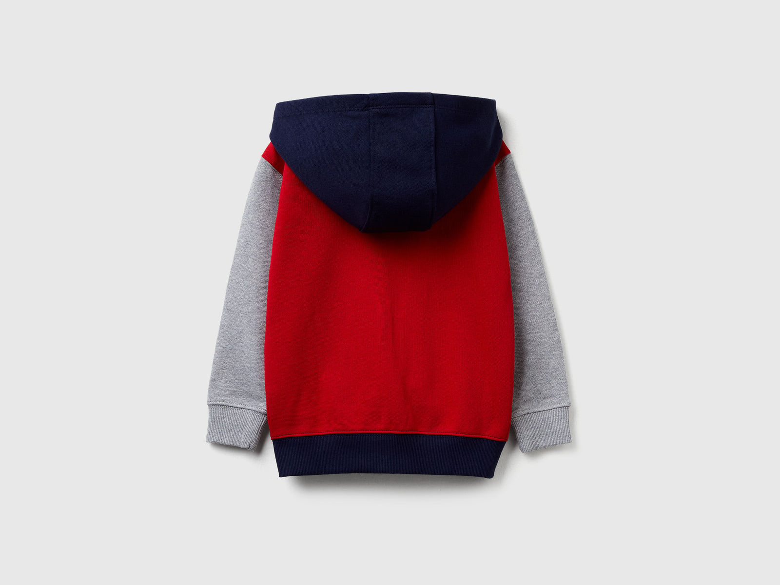 Felpa con cappuccio e ricamo da bimbo rosso 2 | Benetton Outlet