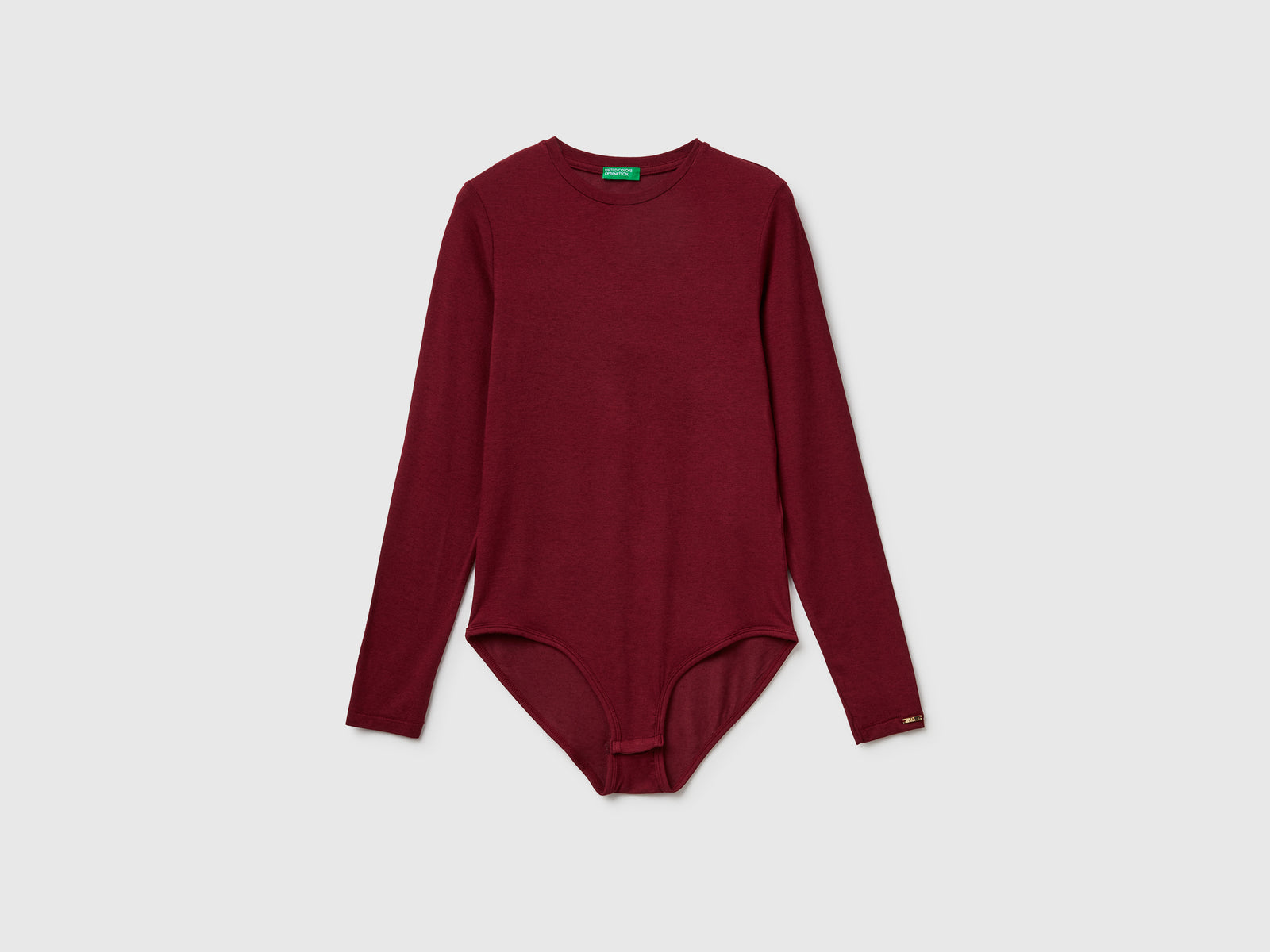 Body in misto Modal e cashmere da donna bordeaux | Benetton Outlet