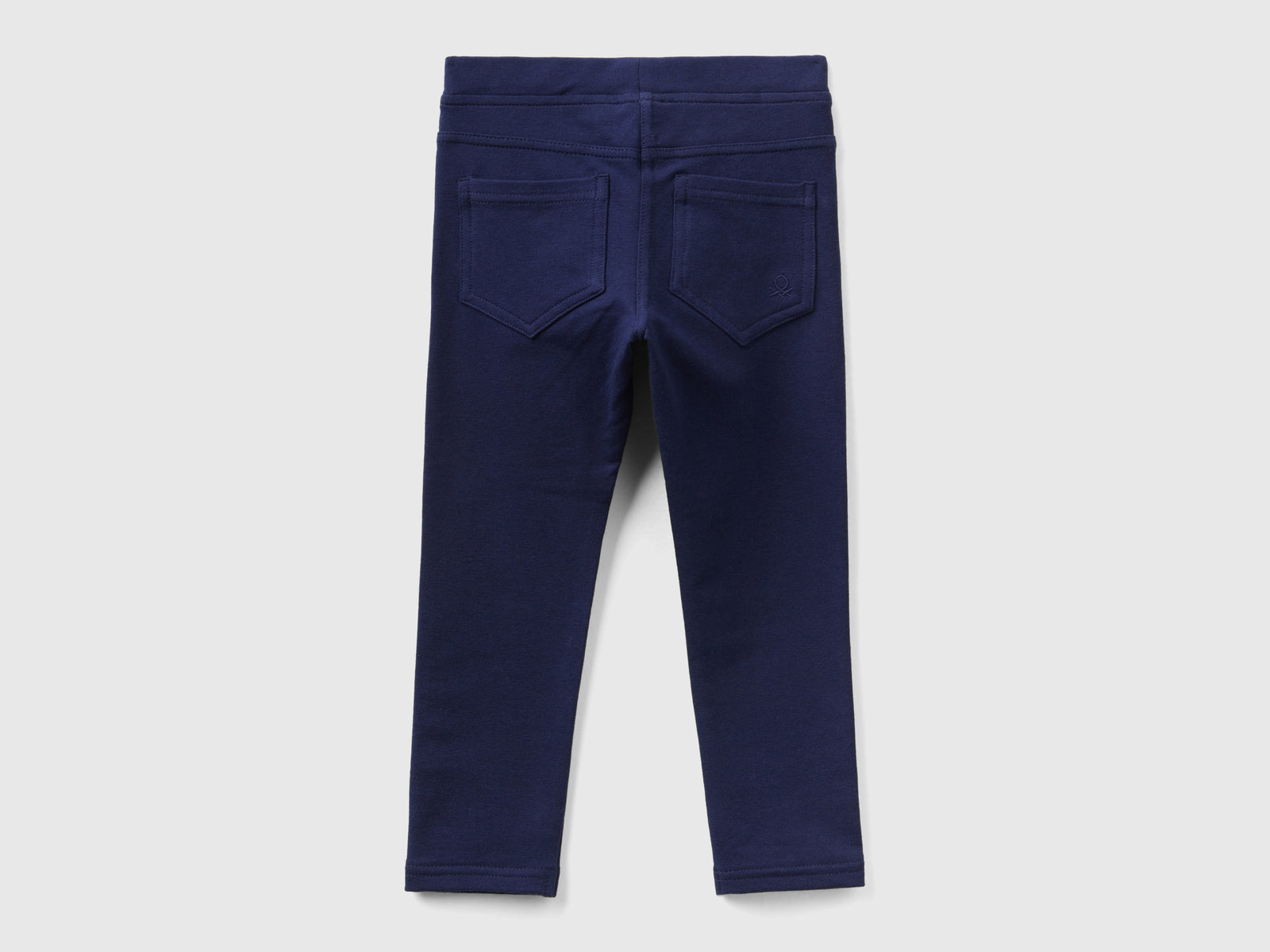 Jeggings in cotone bio stretch da bimba blu scuro 2 | Benetton Outlet