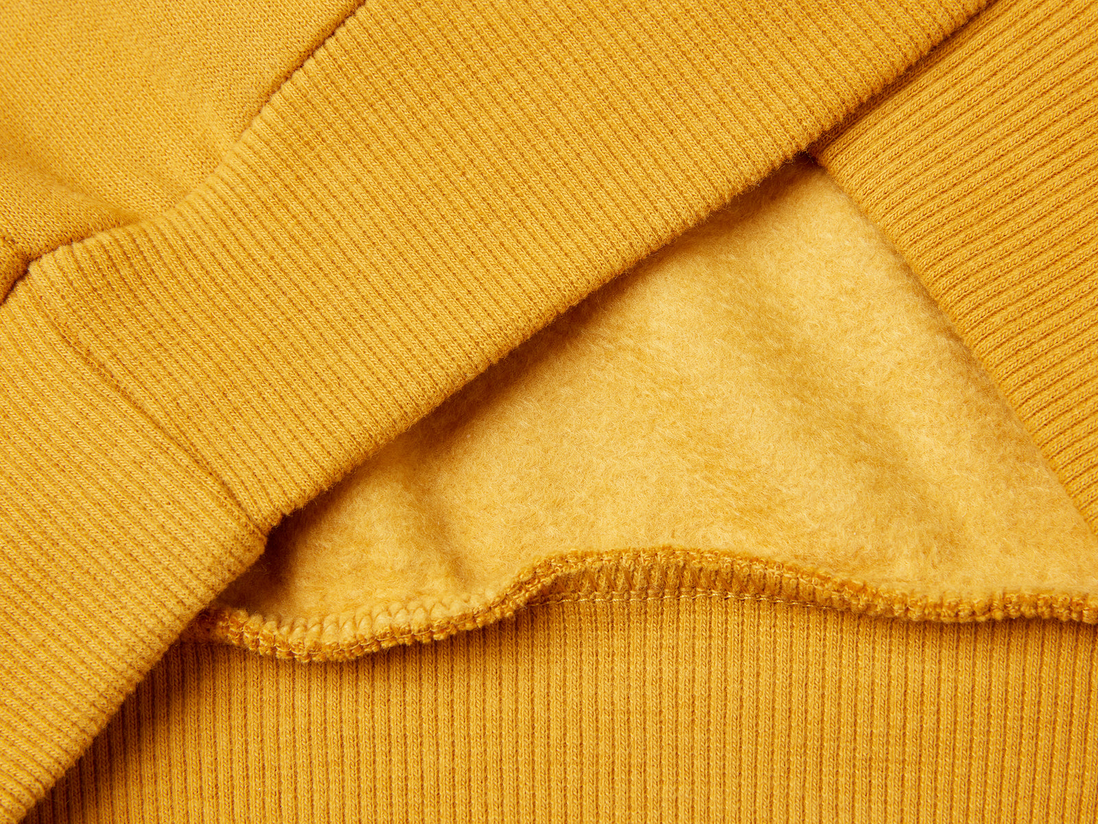 Calda felpa con cappuccio da bambino senape 3 | Benetton Outlet