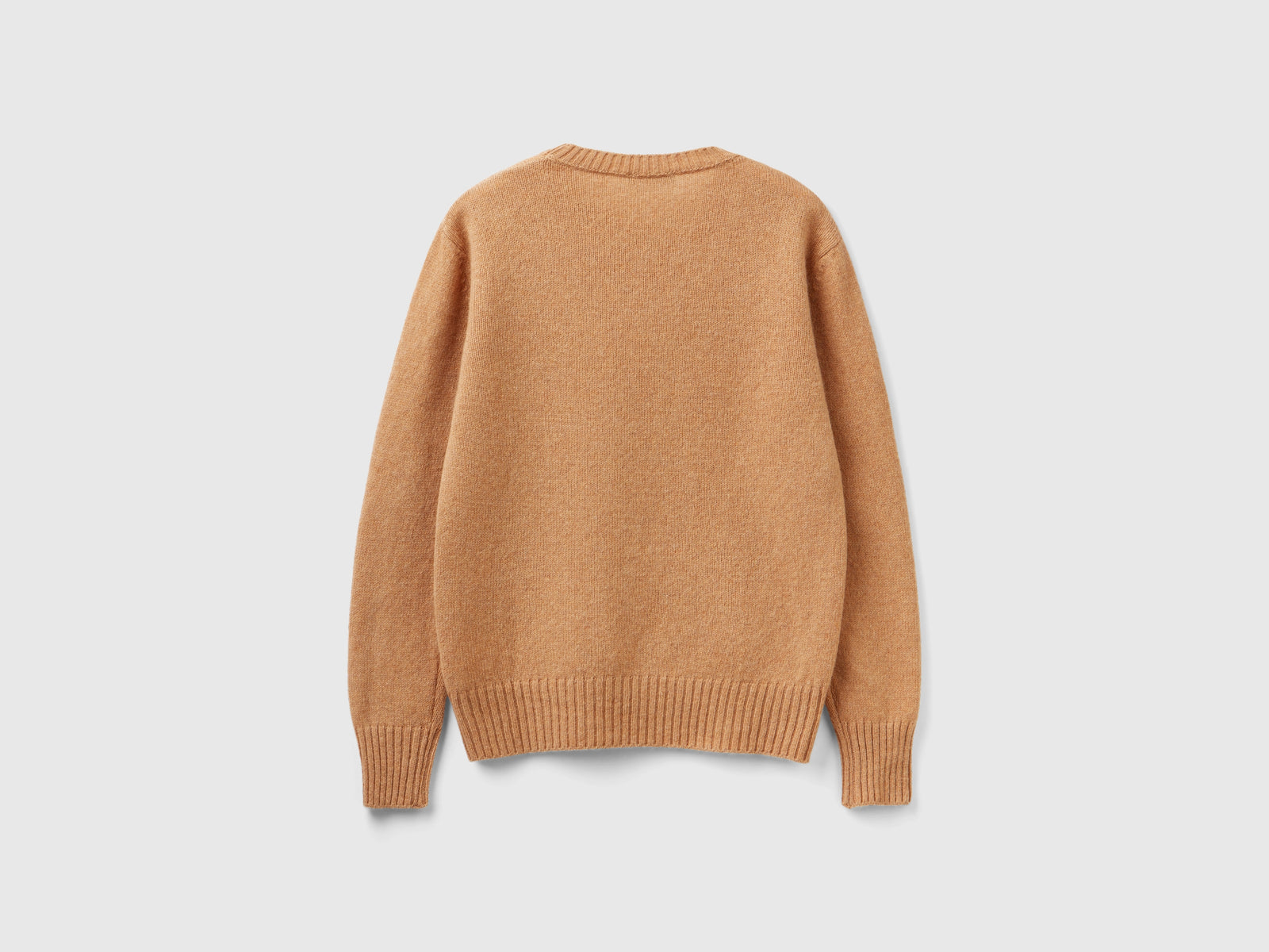 Maglia in pura lana Shetland da donna cammello 3 | Benetton Outlet