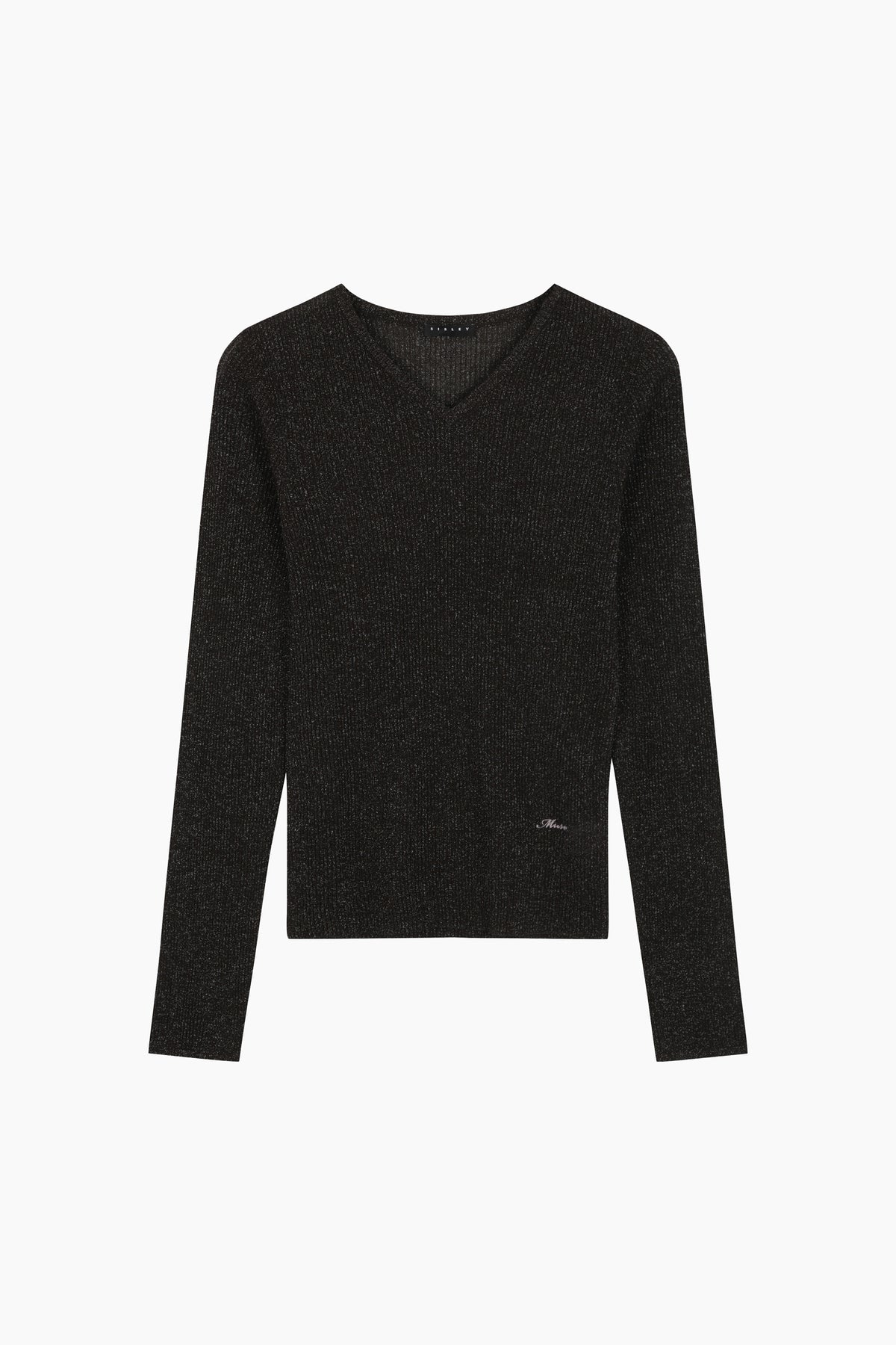 Maglia slim fit a costine