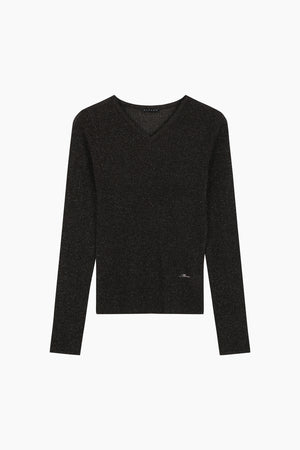 Maglia slim fit a costine