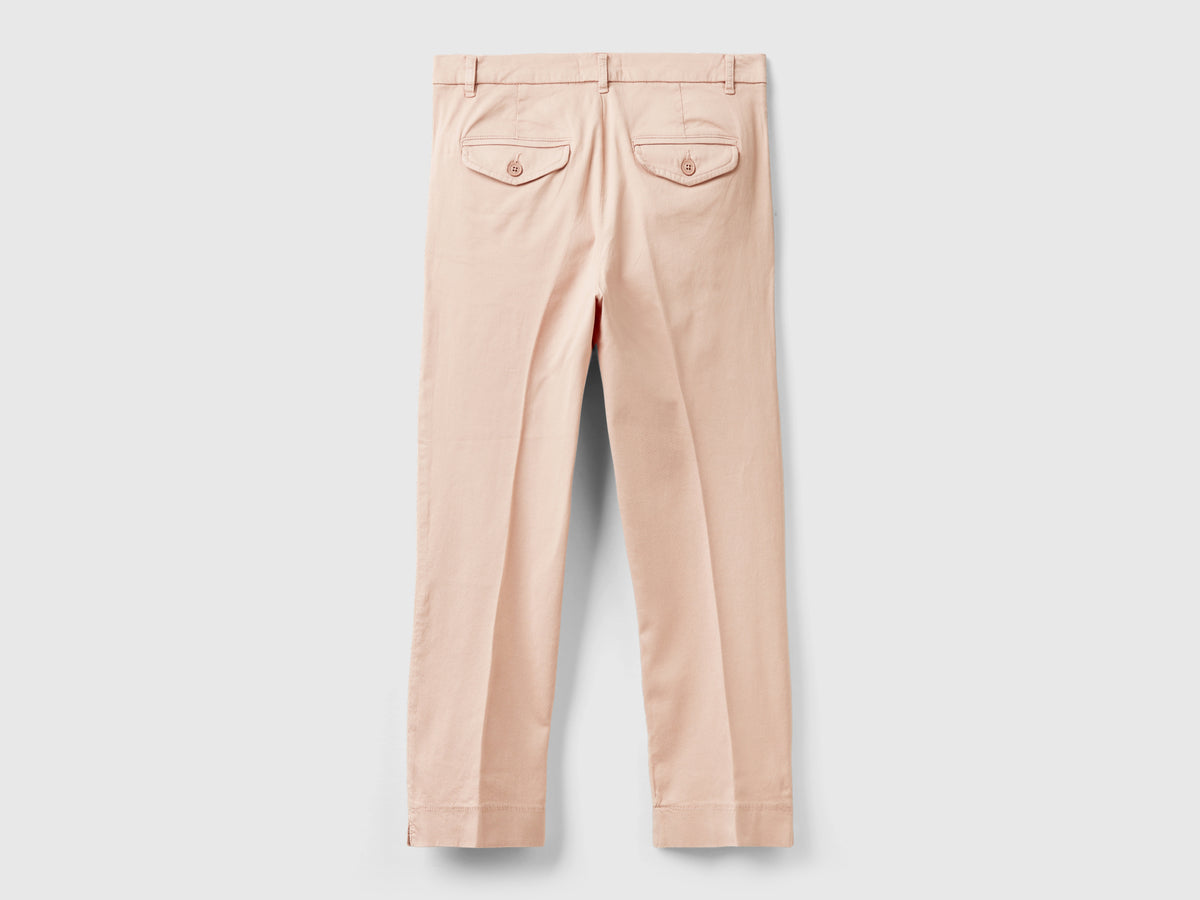 Chino cropped in cotone stretch