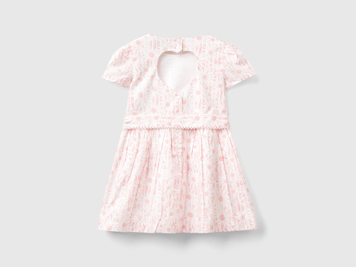 Vestito corto a righe e fiori
