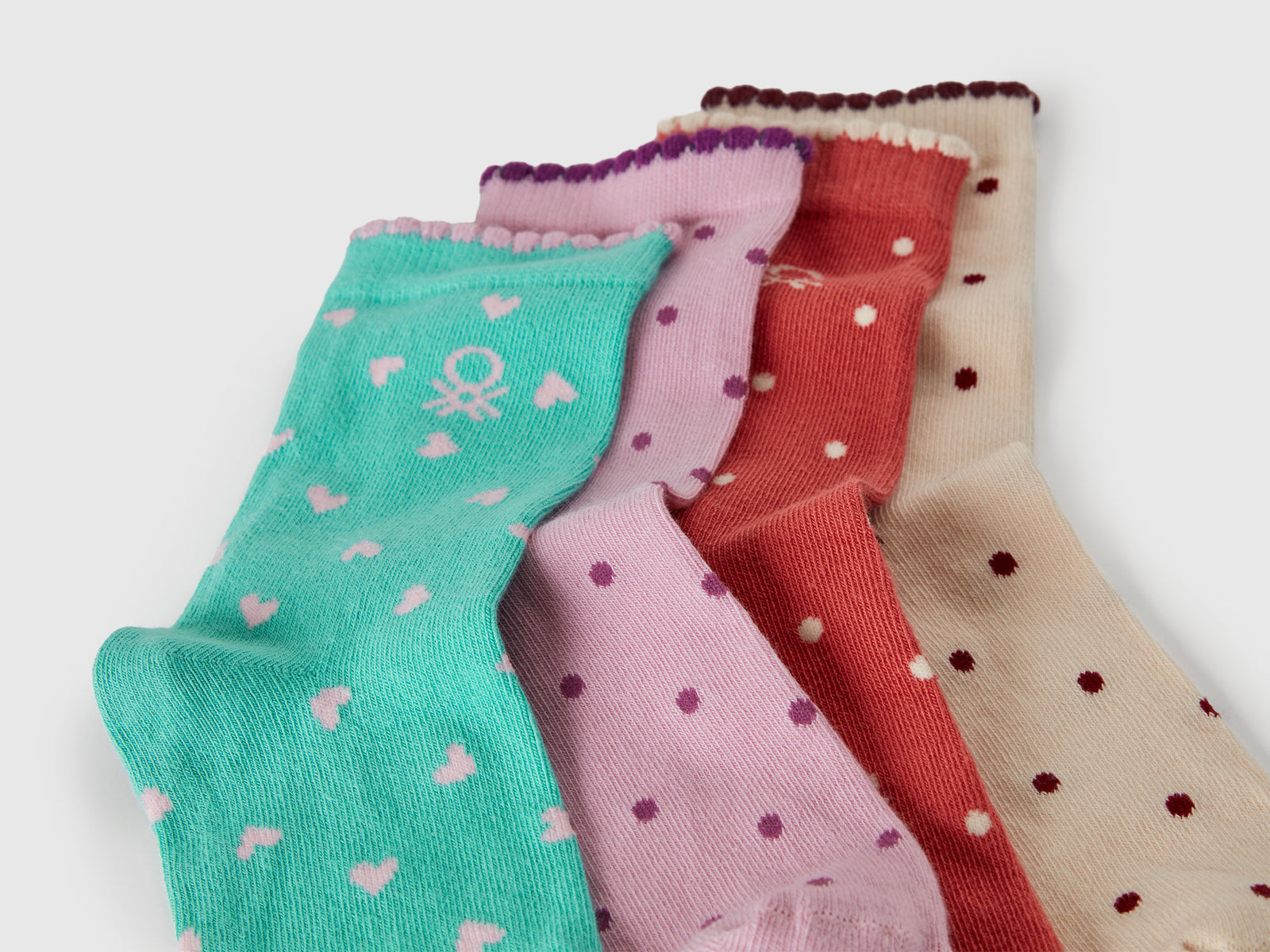 Quattro paia di calzini fantasia da bambino multi-color 2 | Benetton Outlet