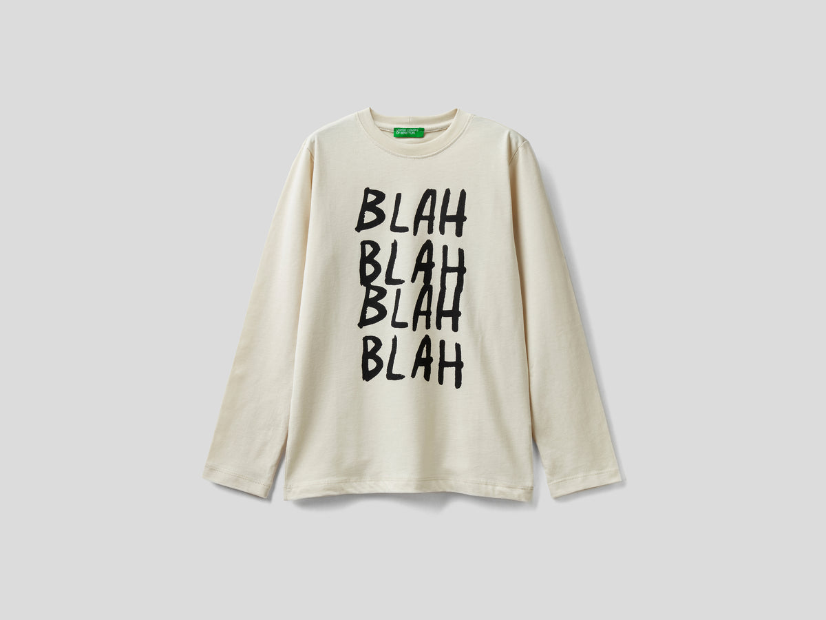 T-shirt manica lunga in caldo cotone