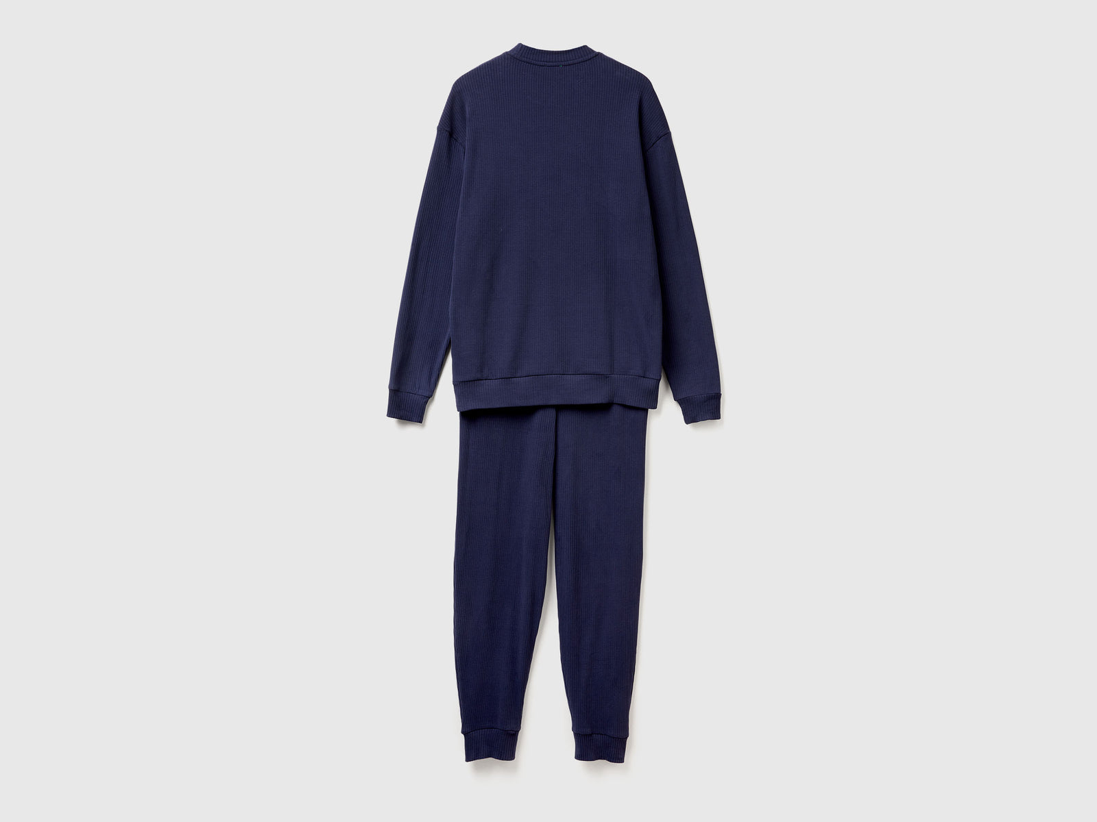 Pigiama in caldo cotone stretch da uomo blu scuro 2 | Benetton Outlet