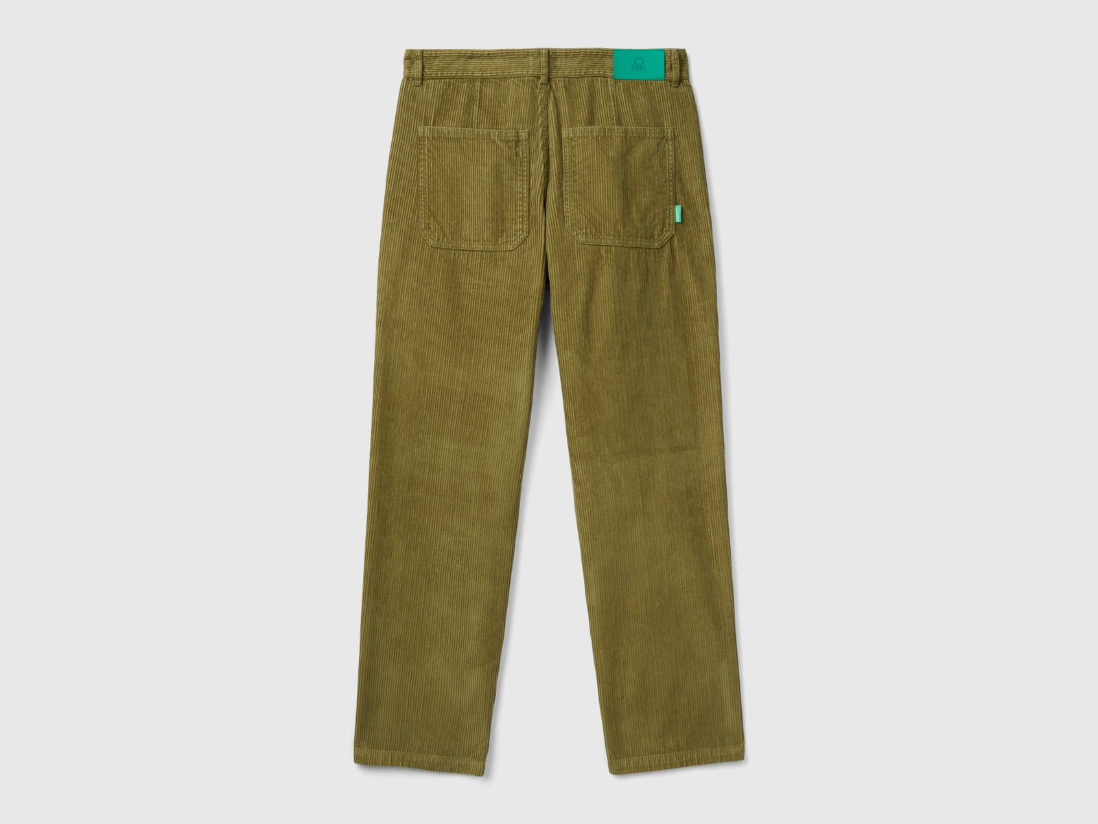 Pantalones de pana estilo worker da uomo verde militare 2 | Benetton Outlet