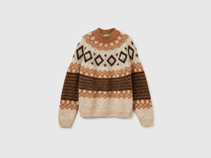 Maglione jacquard con paillettes