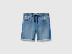 Bermuda in denim elasticizzato