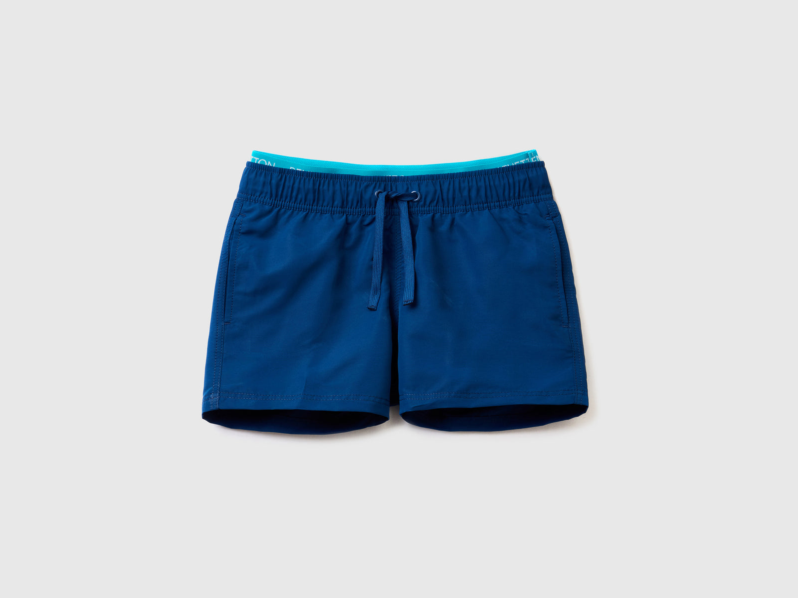 Costume boxer corto con tasche inserite nei fianchi da bambino blu scuro | Benetton Outlet