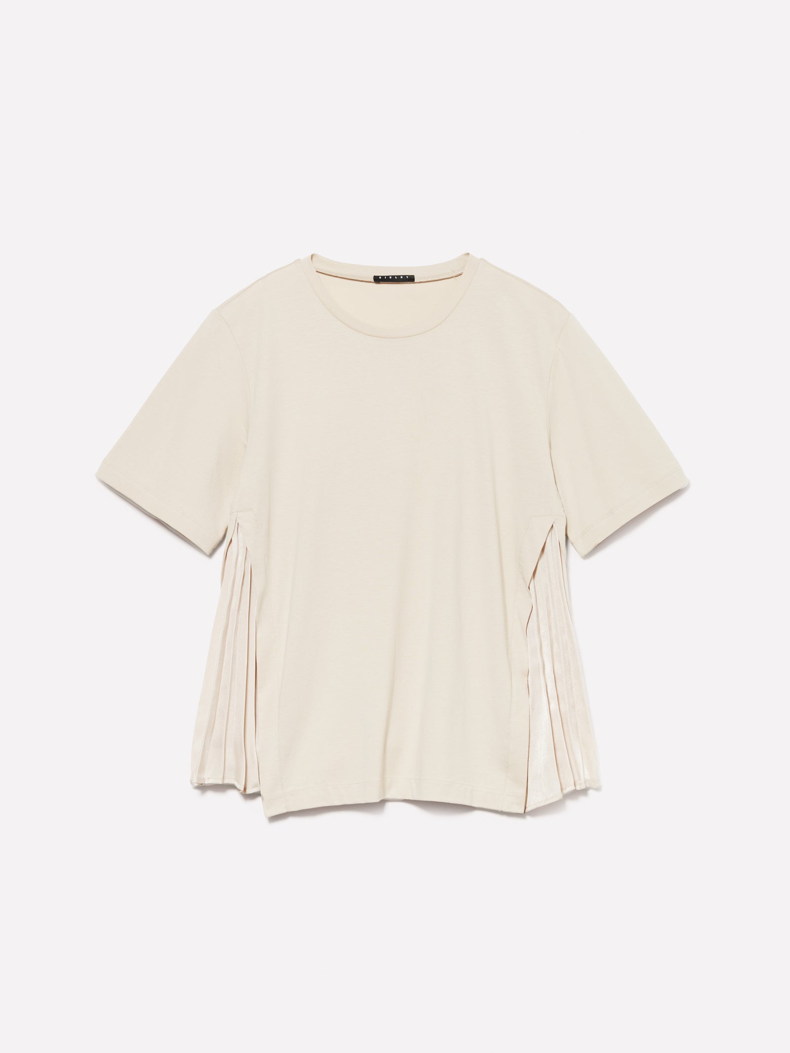T-shirt rosa chiaro con plissé da donna rosa tenue | Sisley Outlet