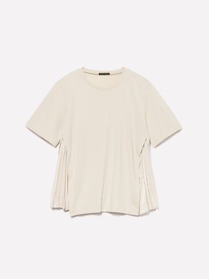 T-shirt rosa chiaro con plissé