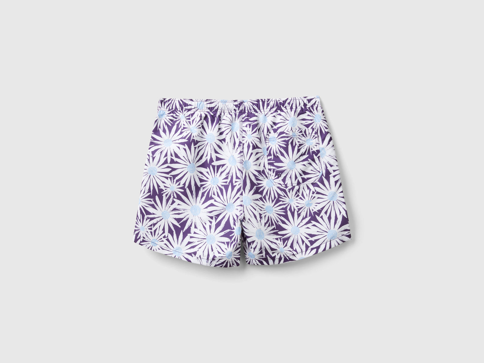 Boxer mare con stampa tropicale da uomo viola 2 | Benetton Outlet