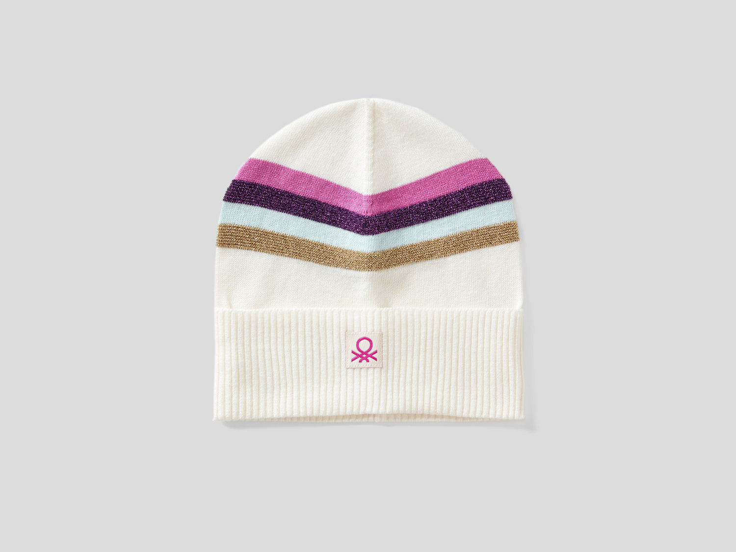Cappellino a righe da bambino bianco | Benetton Outlet