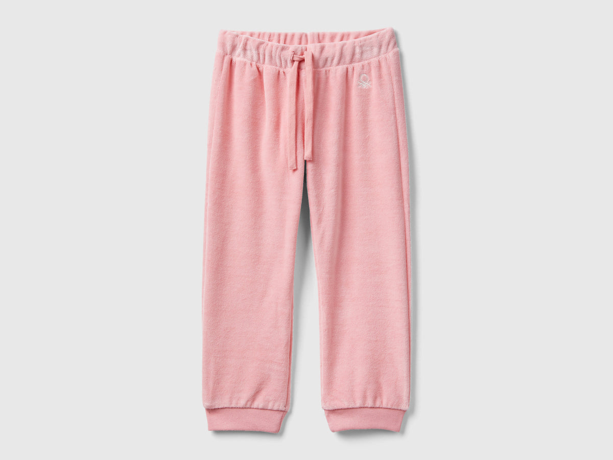 Pantaloni in ciniglia con logo