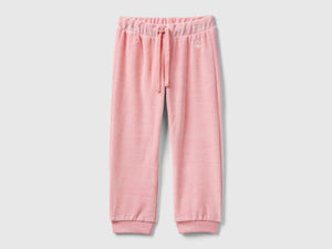 Pantaloni in ciniglia con logo