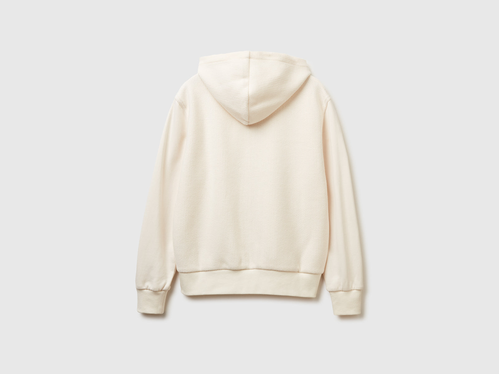 Felpa relaxed fit in misto lana da uomo bianco panna 2 | Benetton Outlet