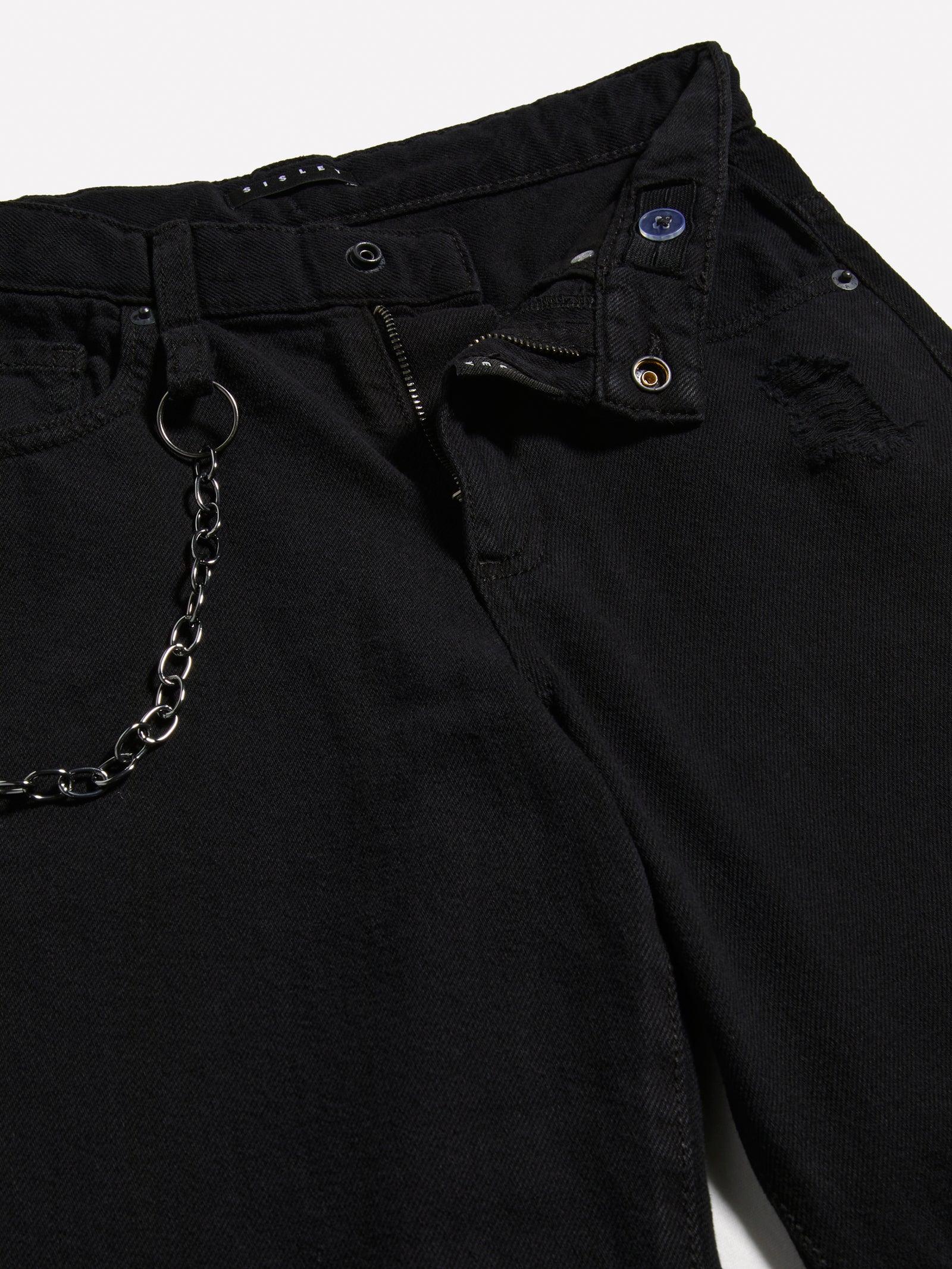 Jeans loose fit con catena da bambino nero 3 | Sisley young Outlet