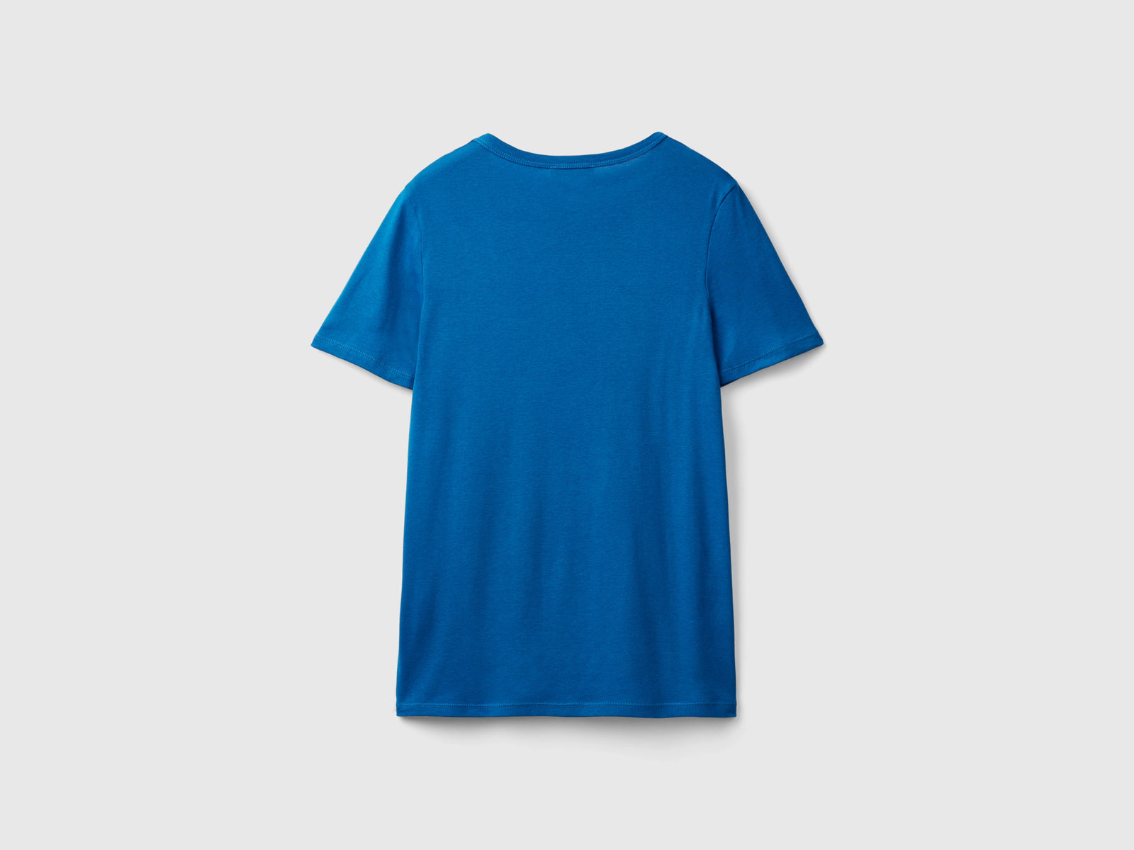 T-shirt 100% cotone con stampa logo glitter da donna avio 2 | Benetton Outlet