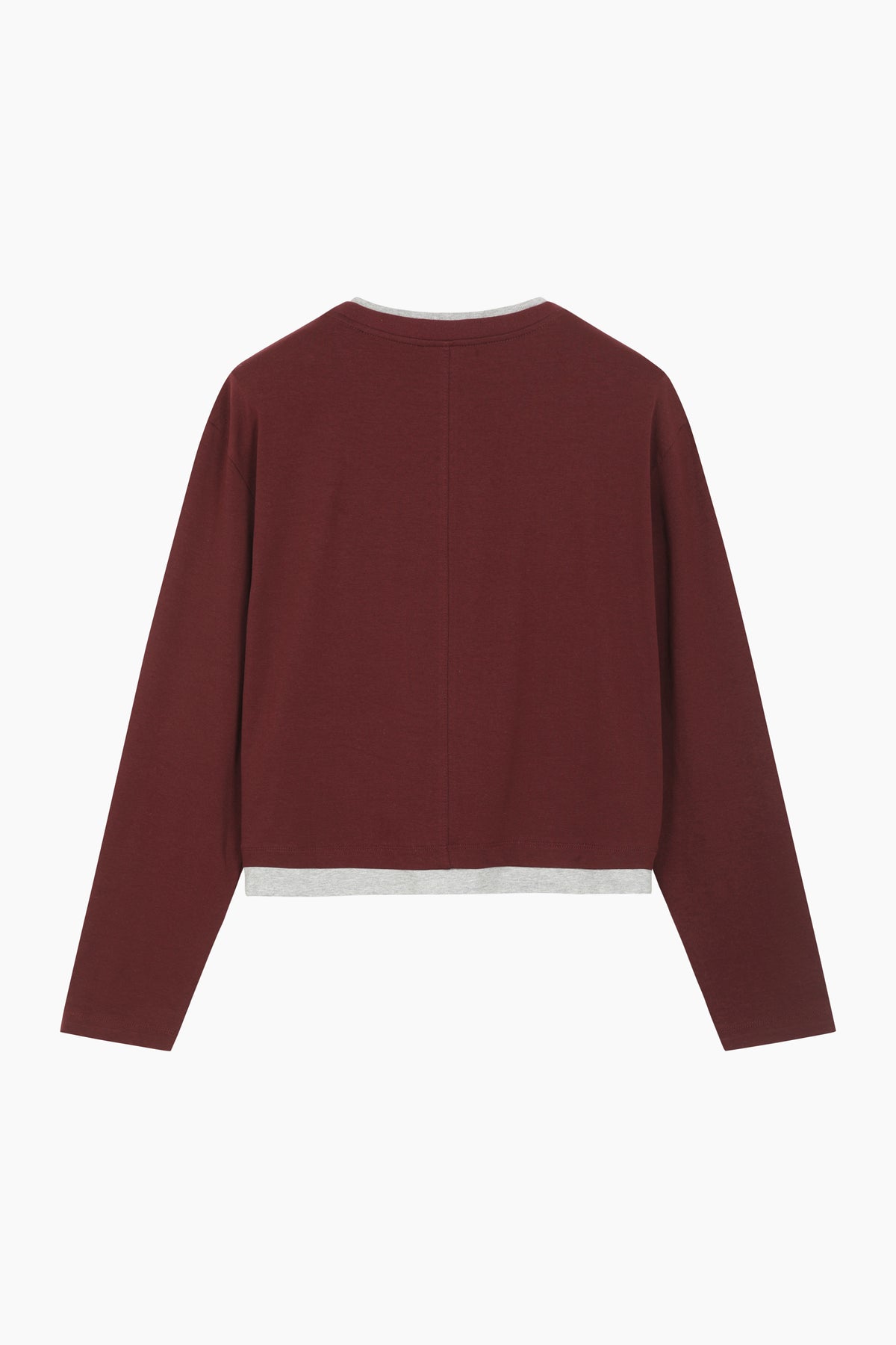 T-shirt con contrasto e ricamo