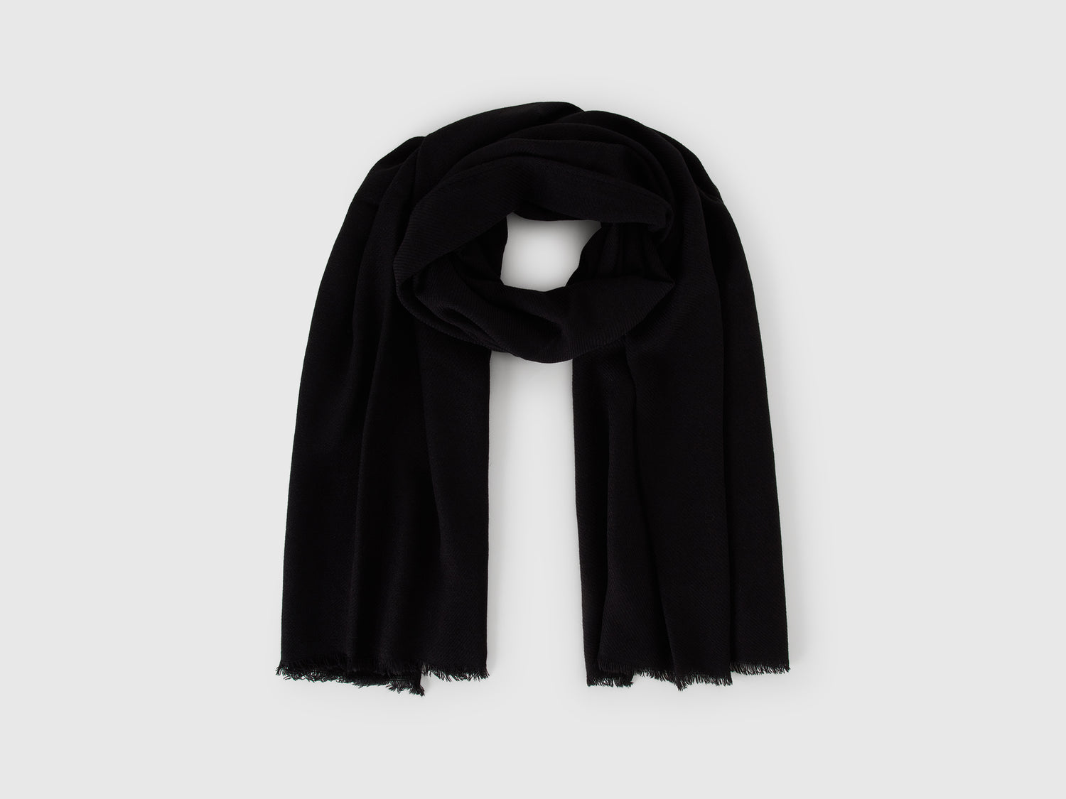 Sciarpa leggera in misto viscosa da donna nero | Benetton Outlet