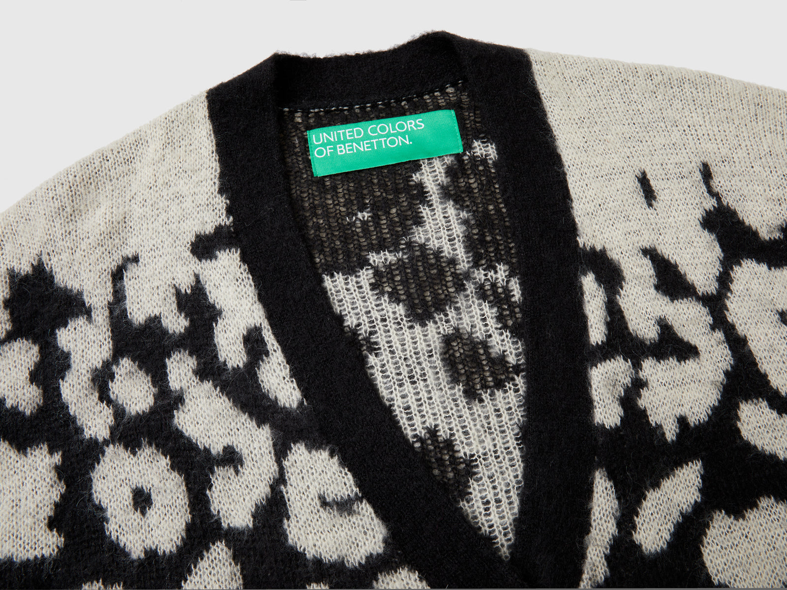 Cardigan animalier in misto mohair da donna multi-color 3 | Benetton Outlet