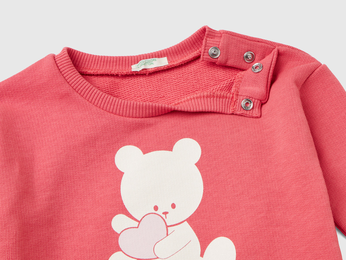 Felpa in cotone bio con stampa
