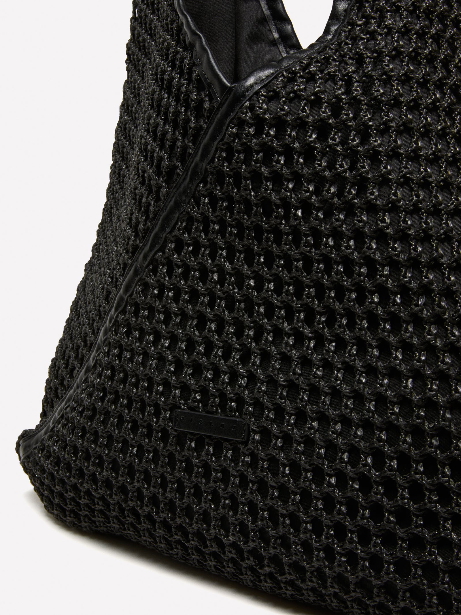 Crochet-look tote bag da donna nero 3 | Sisley Outlet
