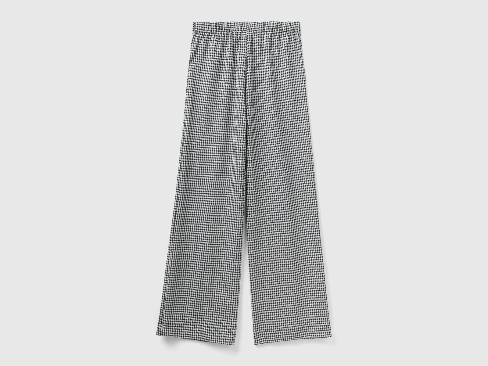 Pantaloni palazzo pied de poule da donna multi-color 2 | Benetton Outlet