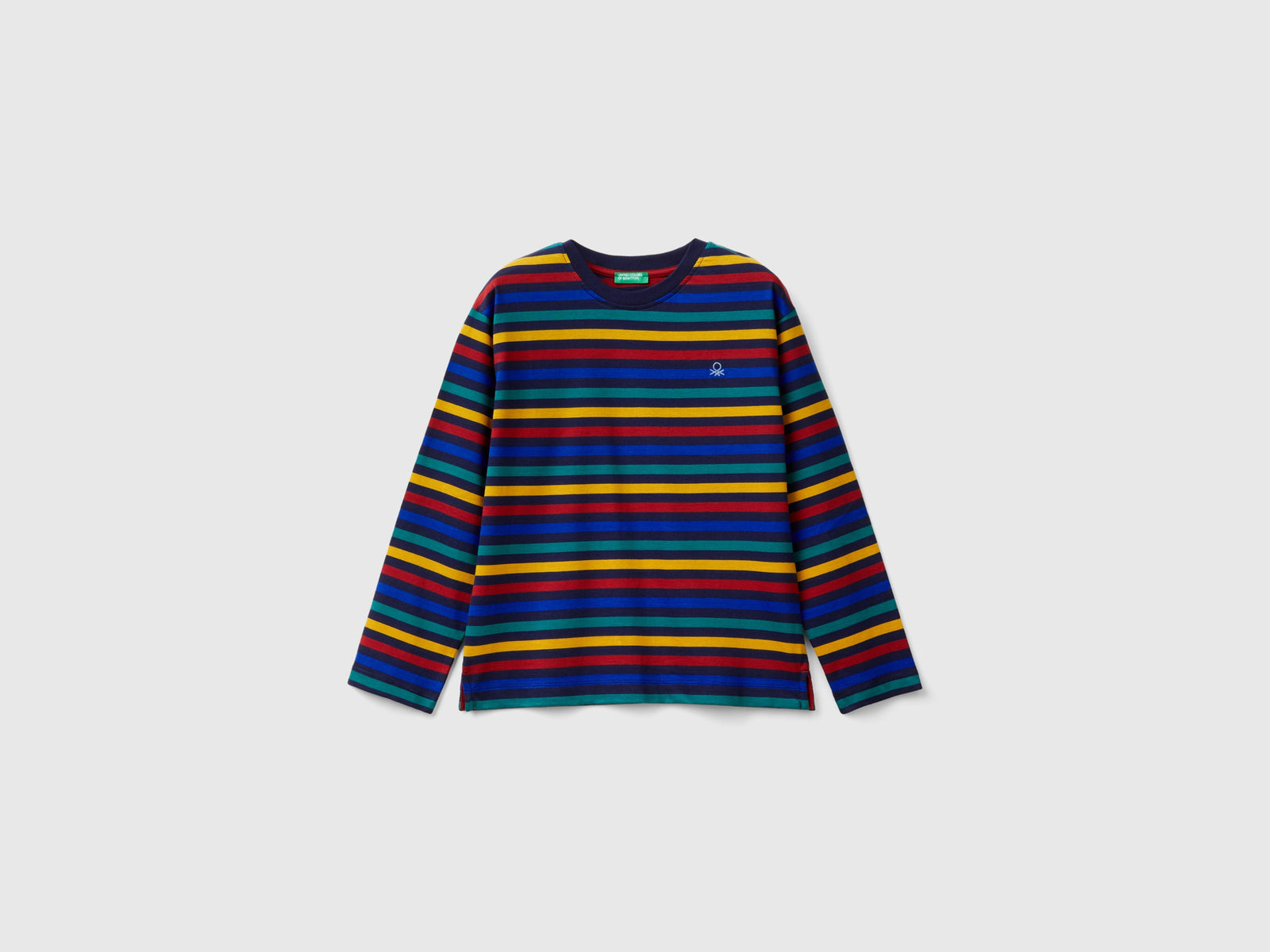 T-shirt a righe 100% cotone da bambino multi-color | Benetton Outlet