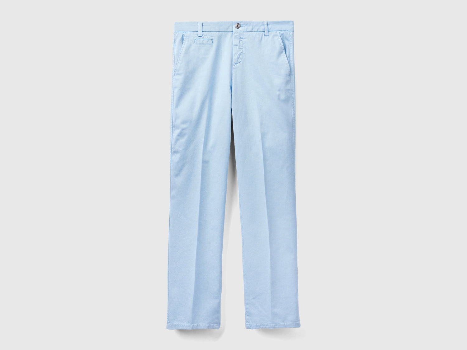 Chino slim fit in cotone da donna celeste | Benetton Outlet