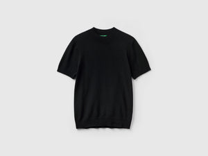 Maglia a manica corta in misto cashmere