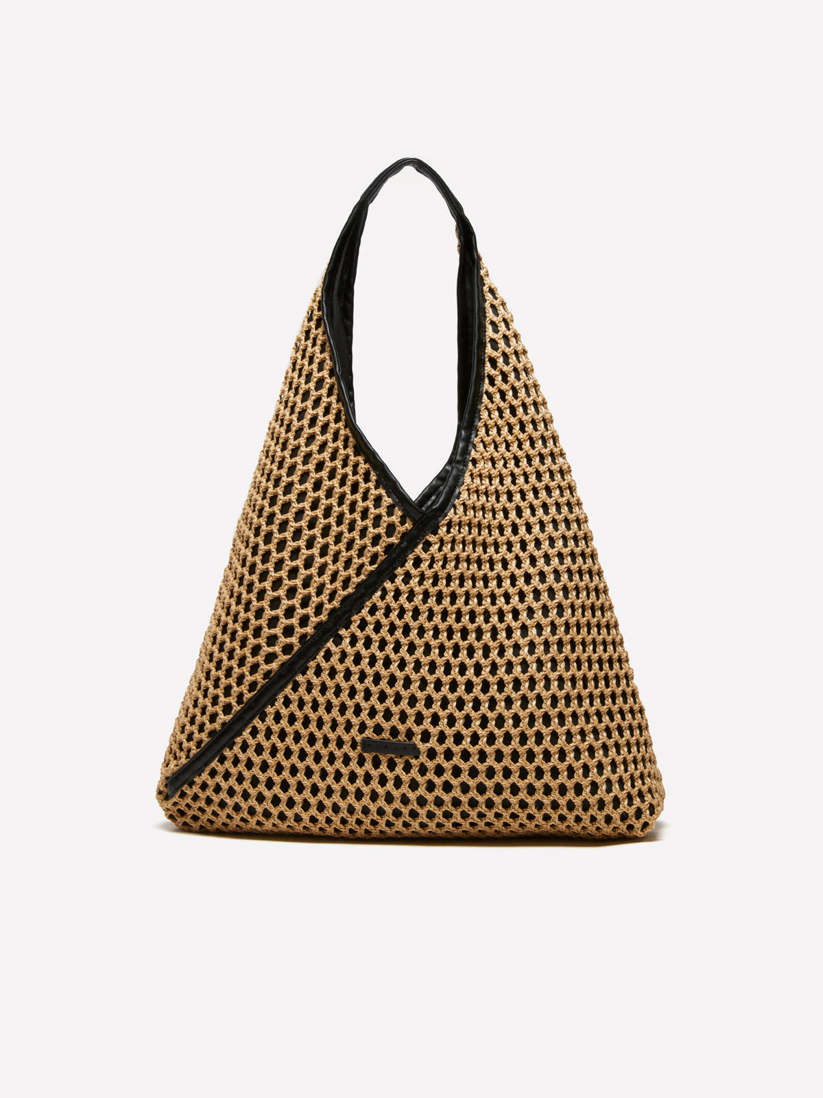 Crochet-look tote bag