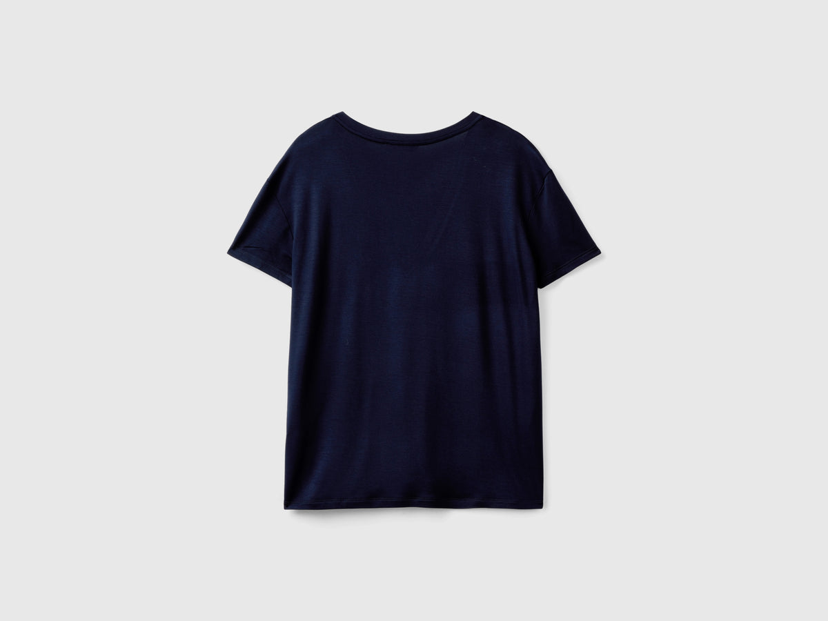 T-shirt in viscosa stretch