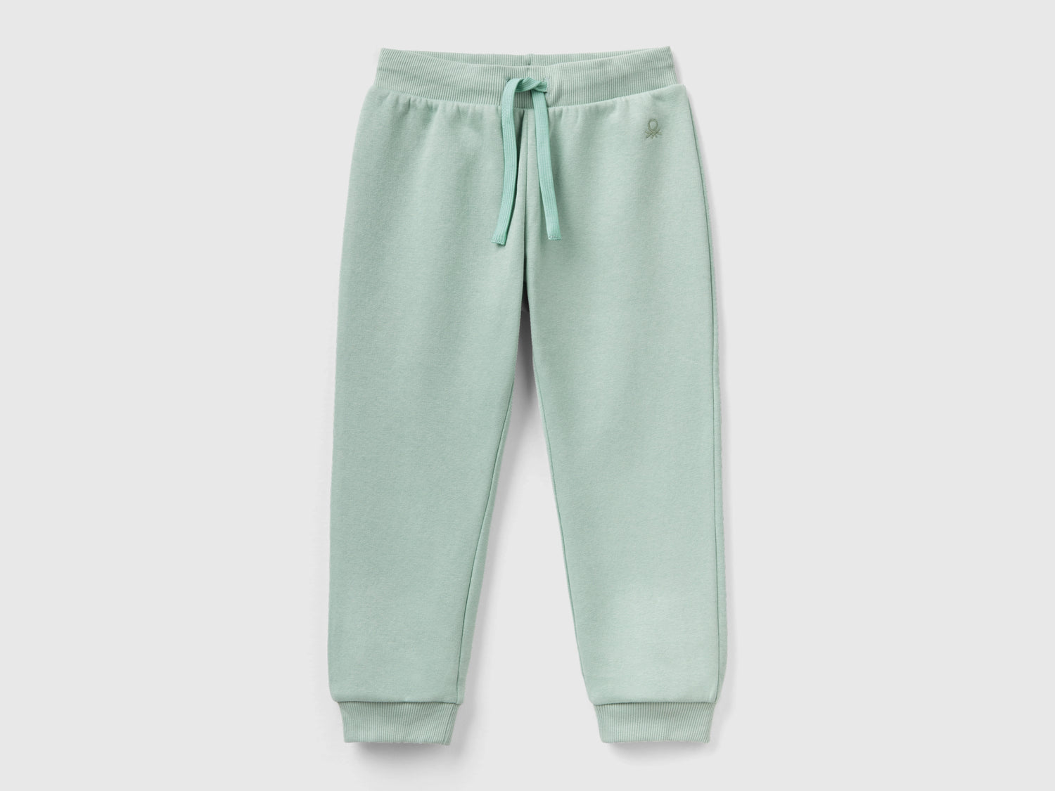 Joggers in felpa con coulisse da bimba verde acqua | Benetton Outlet