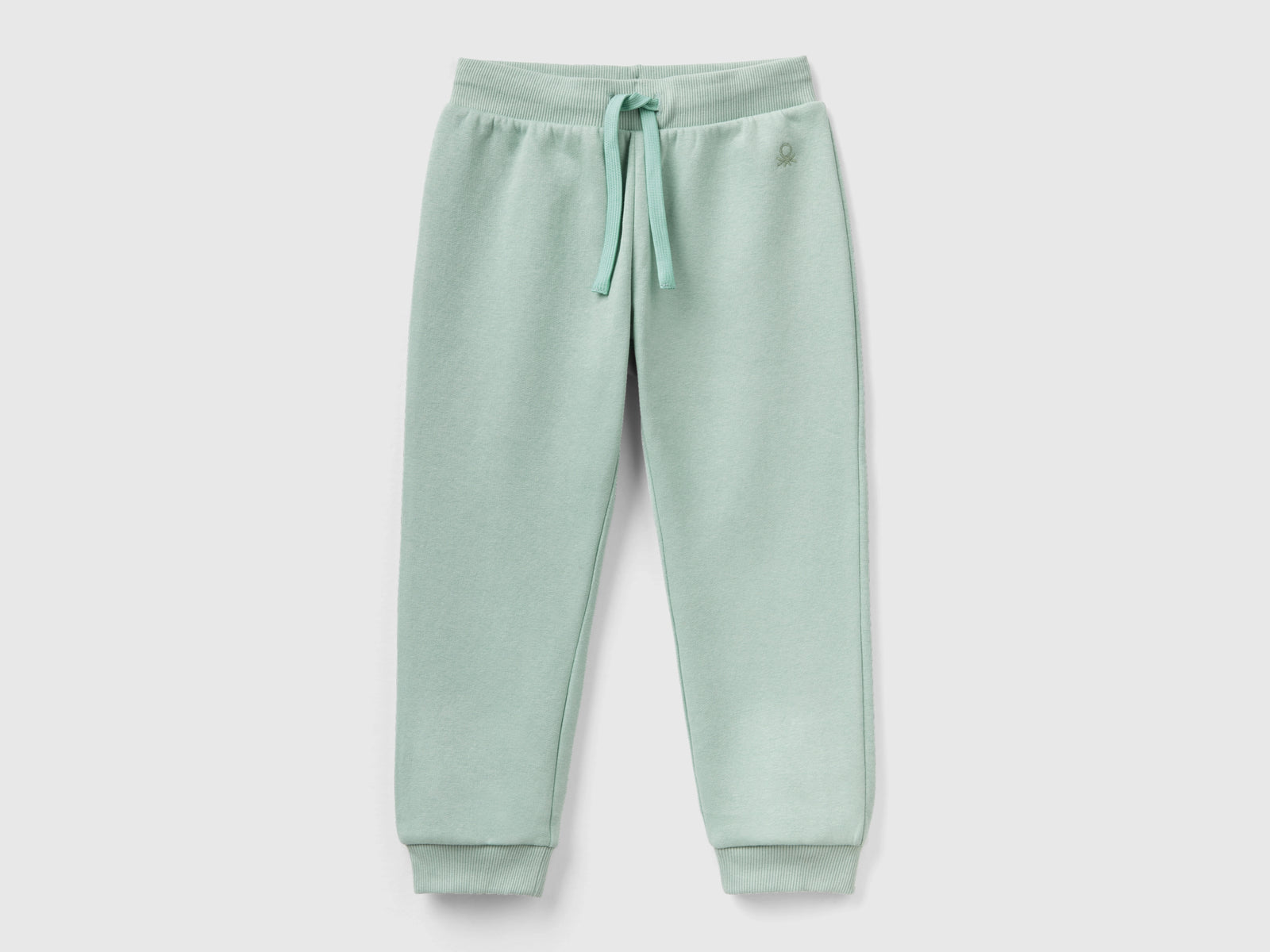 Joggers in felpa con coulisse da bimba verde acqua | Benetton Outlet