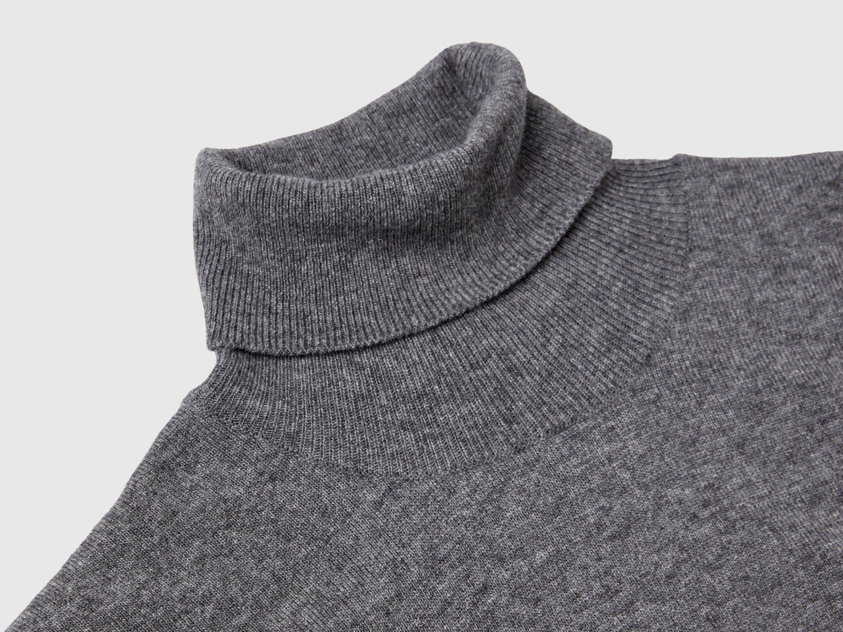 Dolcevita a manica corta in misto cashmere