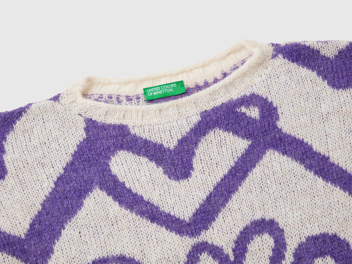 Maglioncino con motivo cuori jacquard